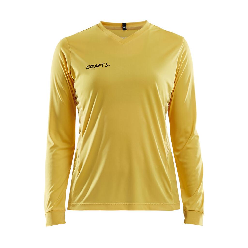 Squad Go Jersey Solid Ls W - Yellow - Front