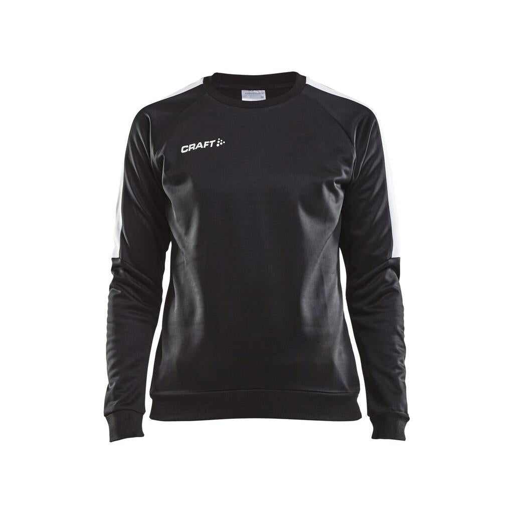 Progress R-Neck Sweater W - Black/White - Front