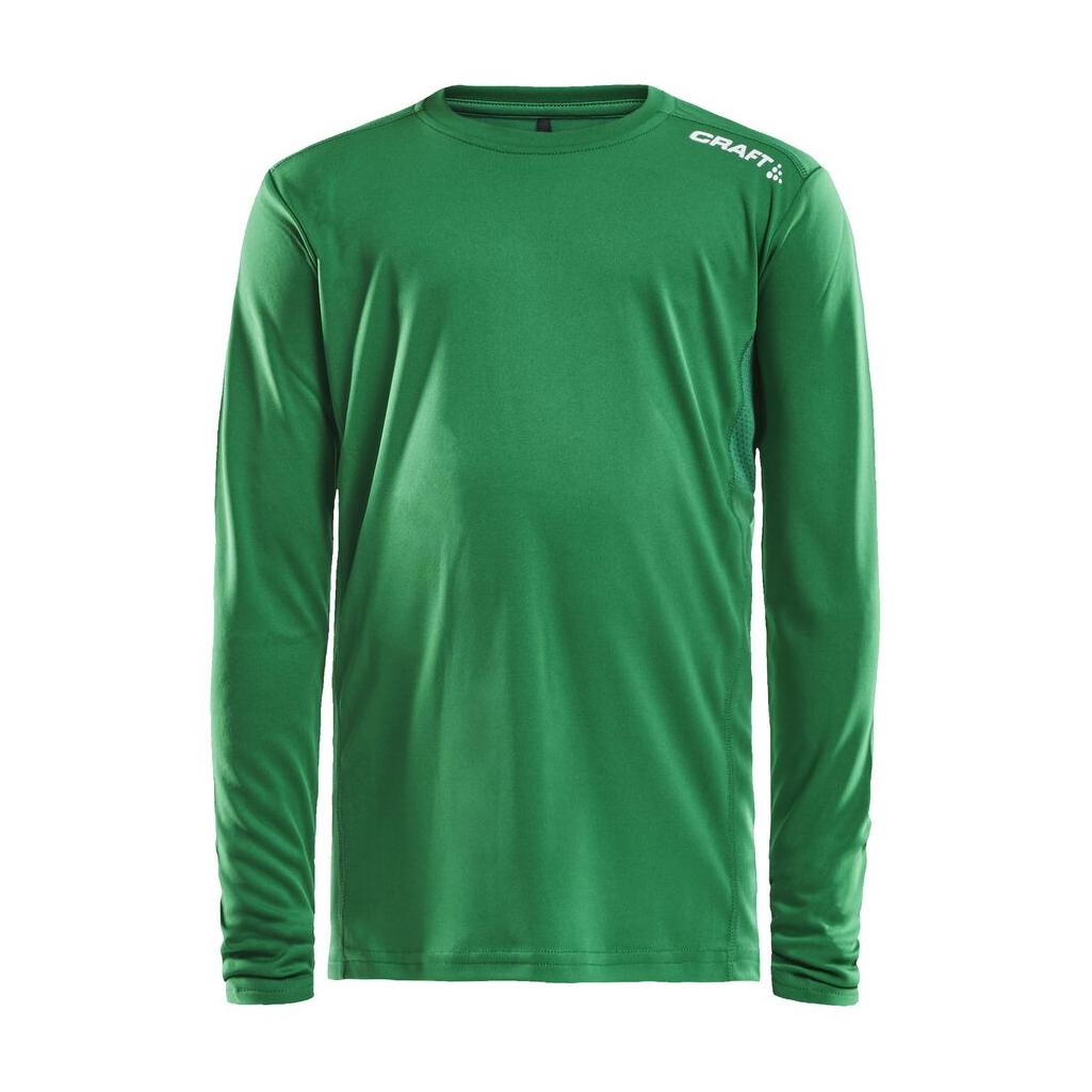 Rush Ls Tee Jr - Green - Front