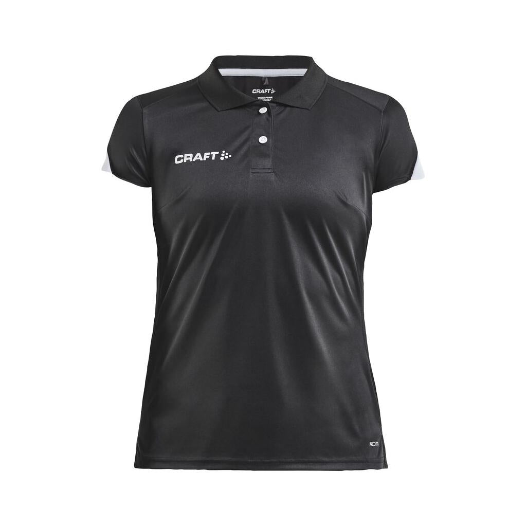 Pro Control Impact Polo W - Black/White - Front