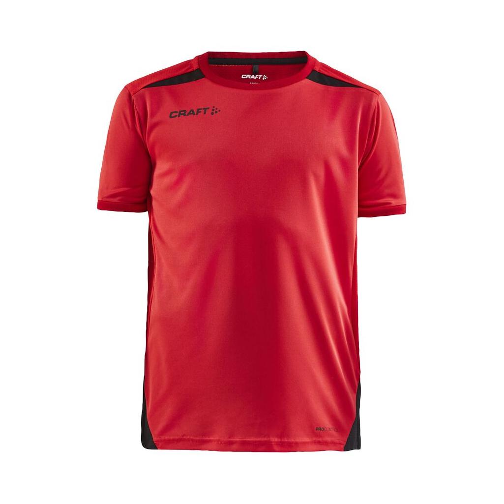 Pro Control Impact Ss Tee Jr - Red/Black - Front