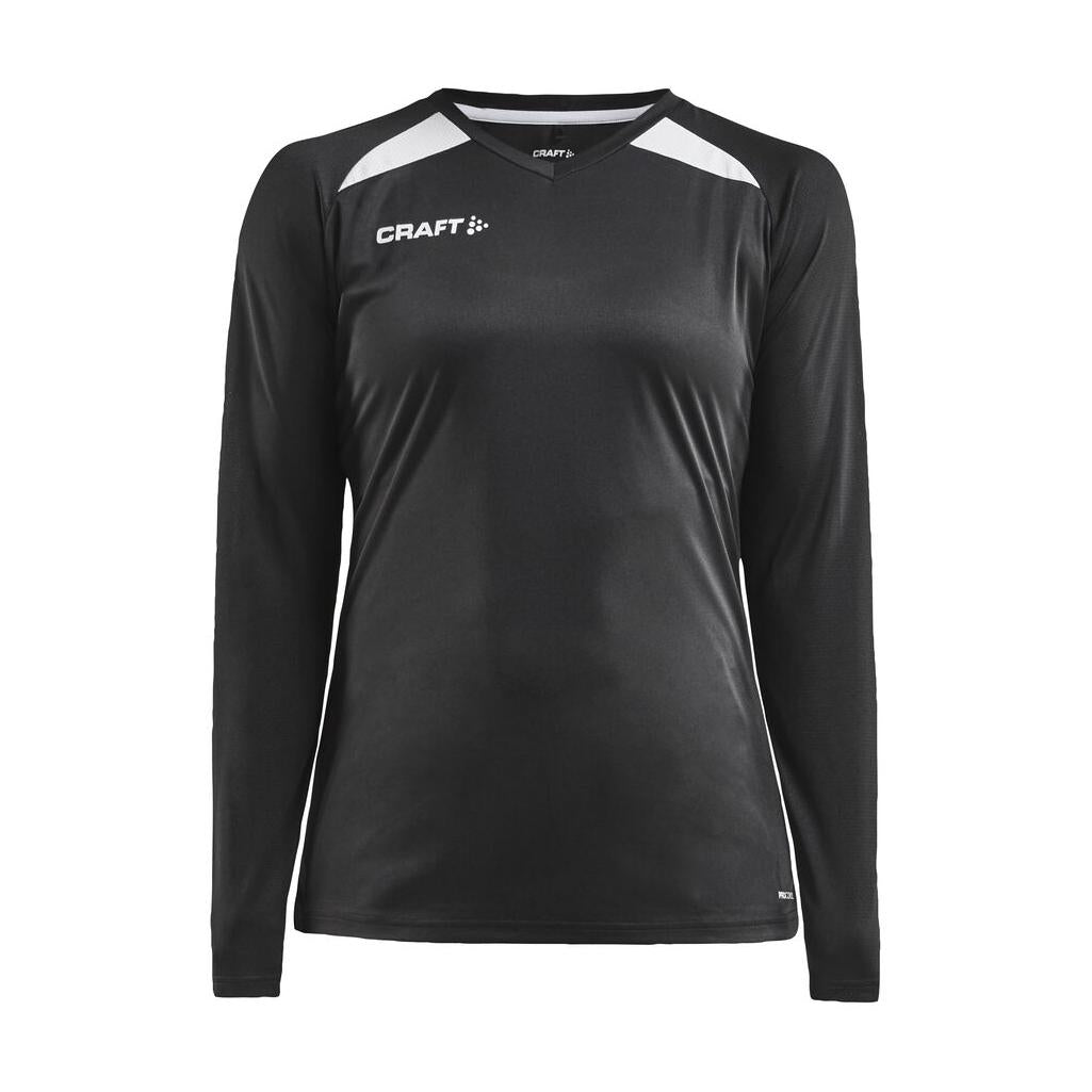 Pro Control Impact Ls Tee W - Black/White - Front