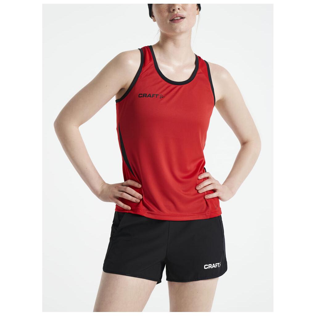 Pro Control Impact Singlet W - Red/Black - Closeup 1