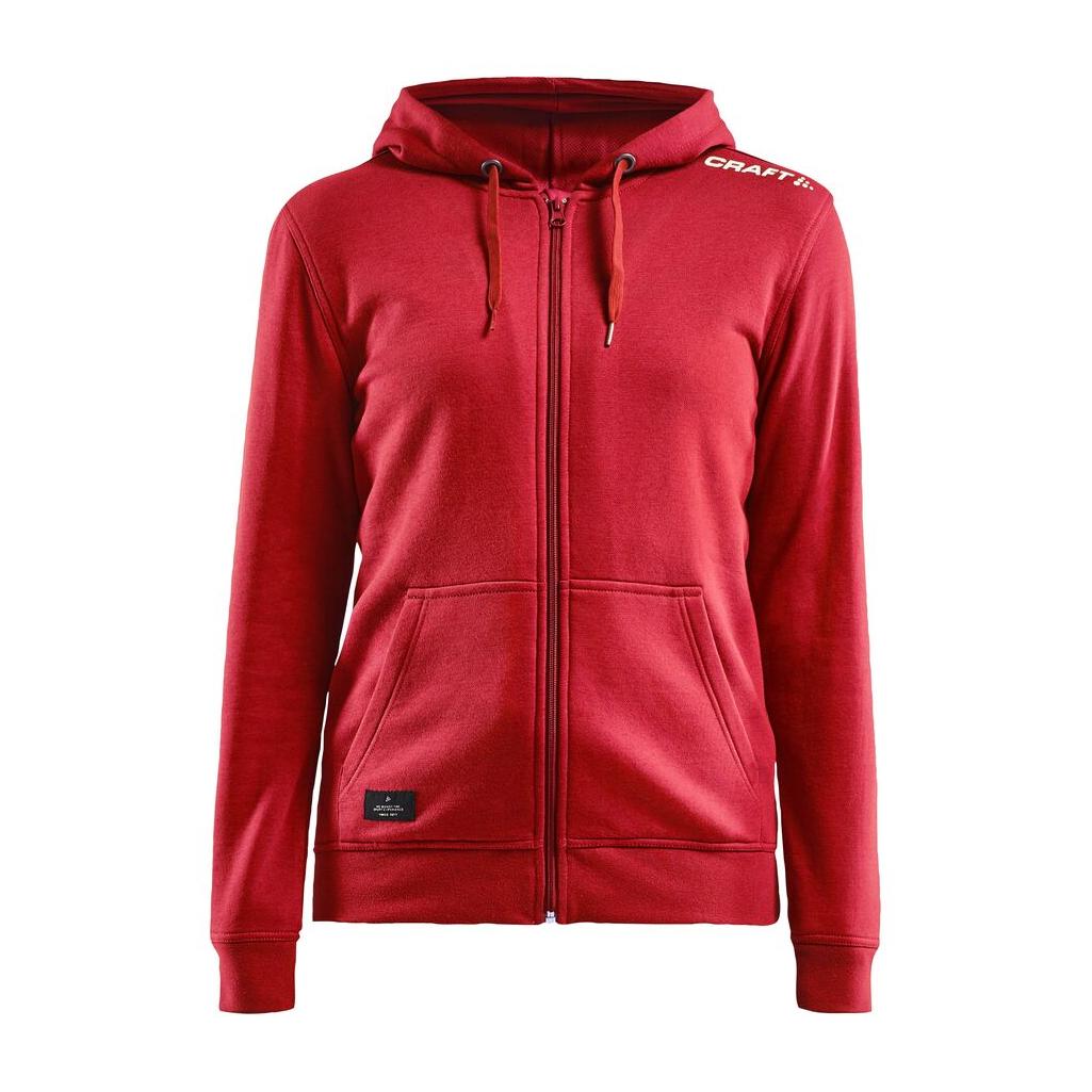 Community Fz Hoodie W - Red - Front