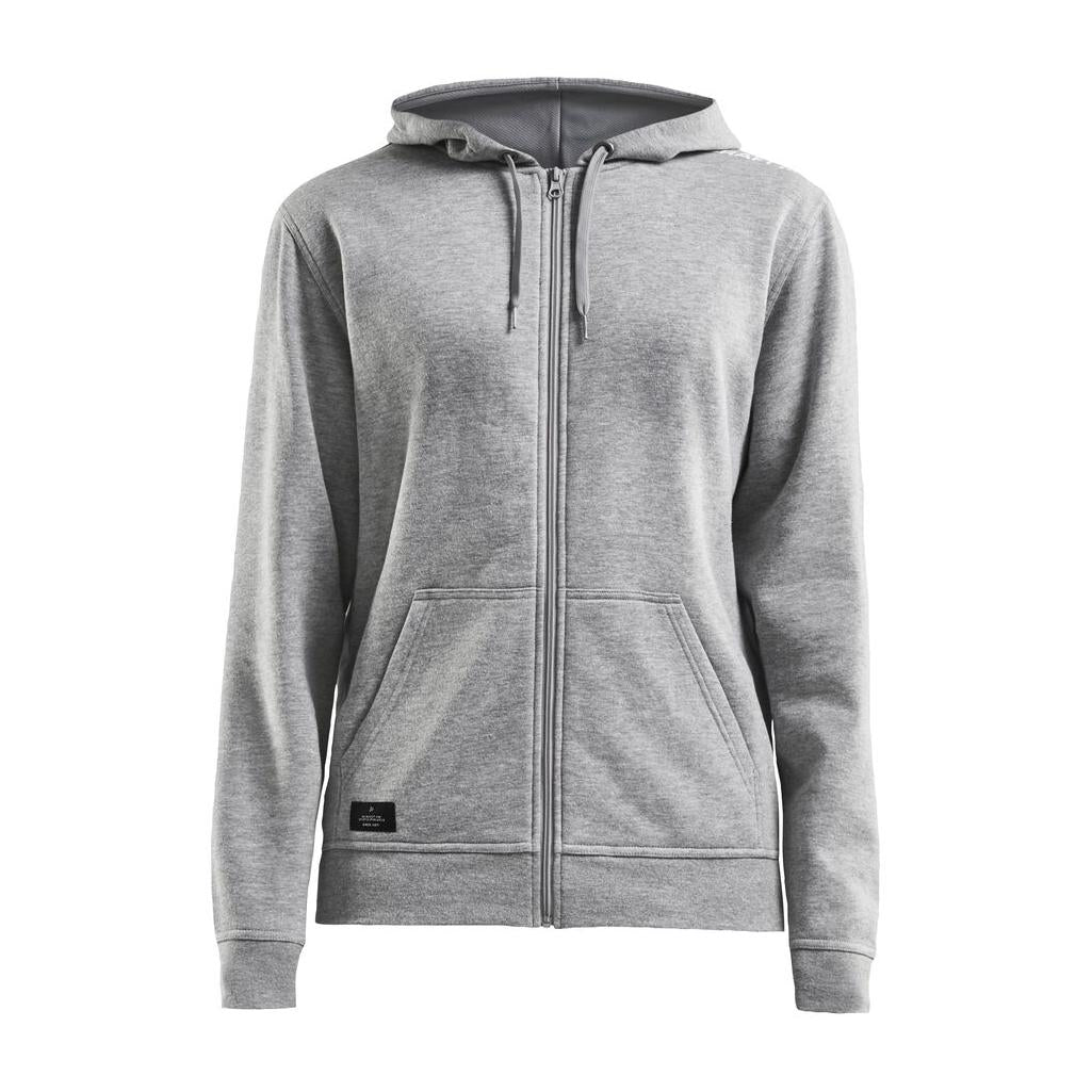 Community Fz Hoodie W - Grey Melange - Front