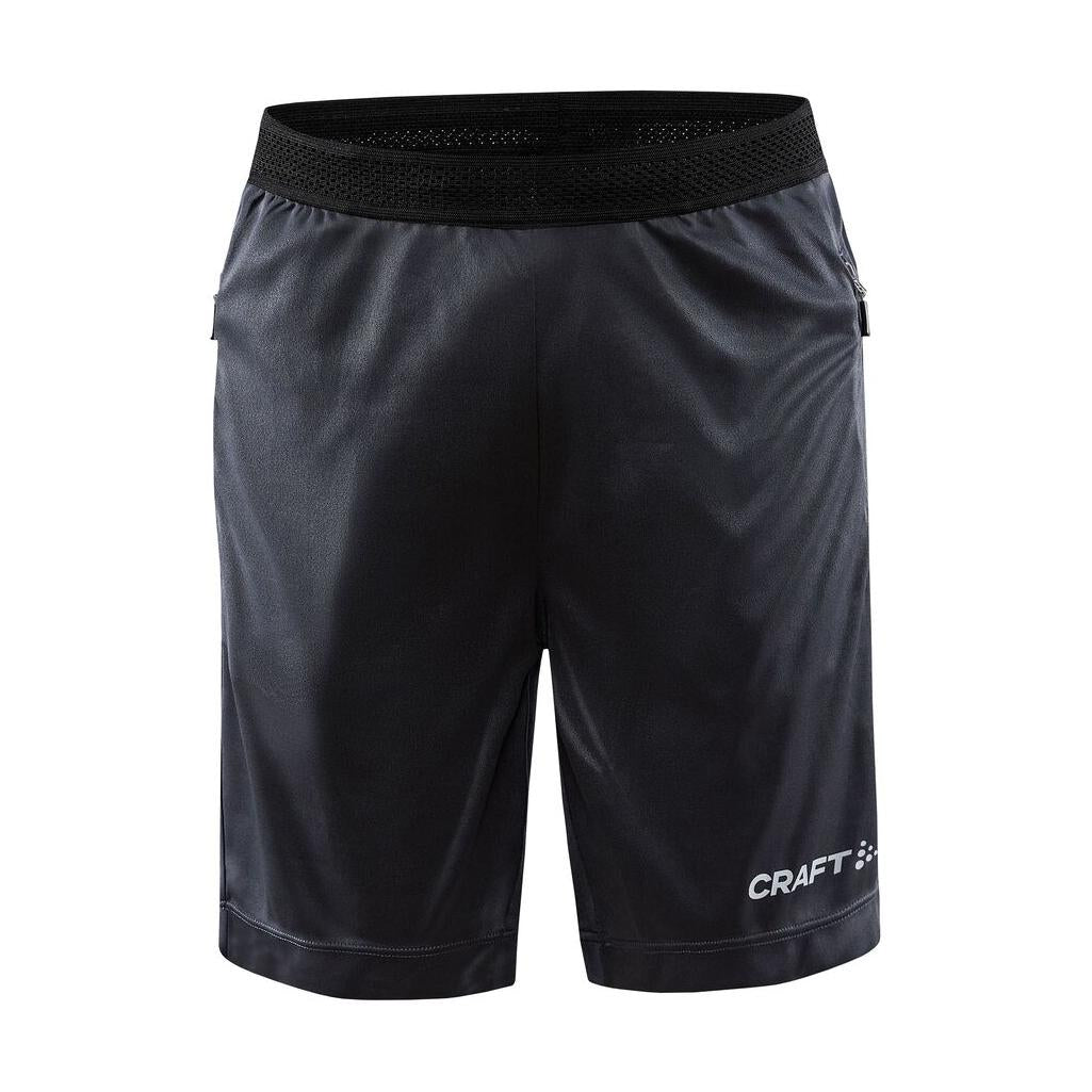 Evolve Zip Pocket Shorts Jr - Dark Grey - Front