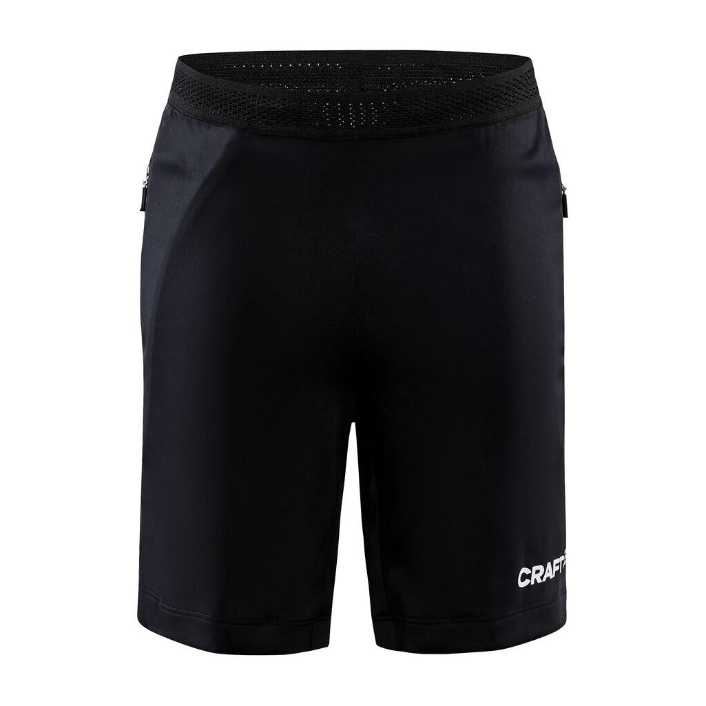 Evolve Zip Pocket Shorts Jr - Black - Front