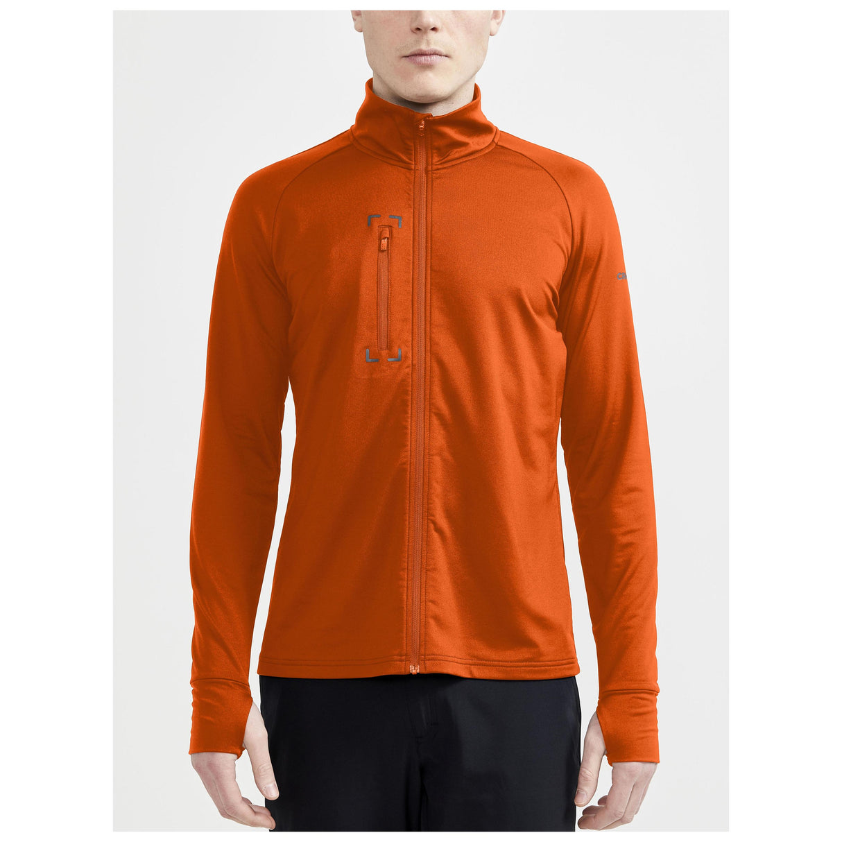 Adv Explore Light Midlayer M - Orange - Closeup 1