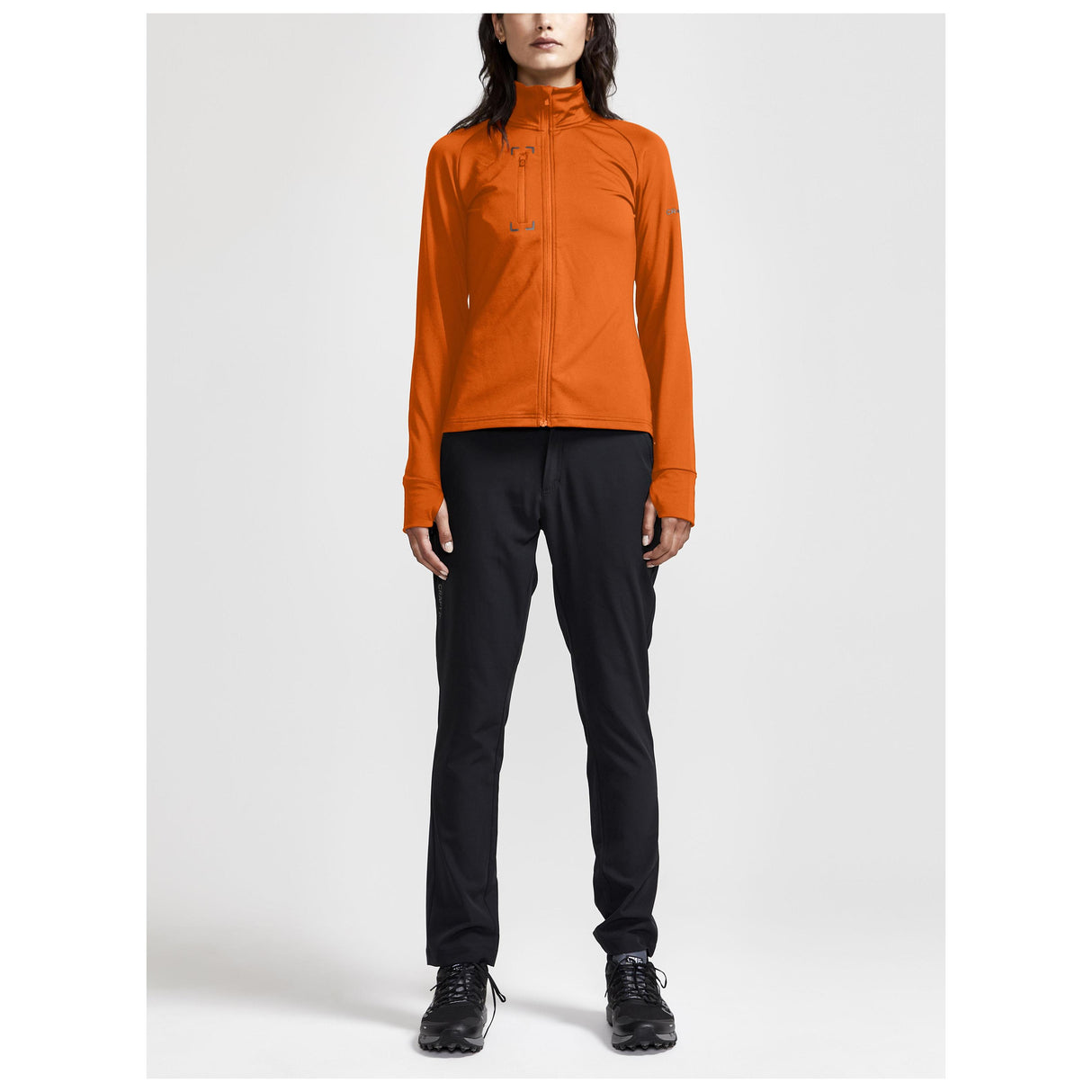 Adv Explore Light Midlayer W - Orange - Closeup 5