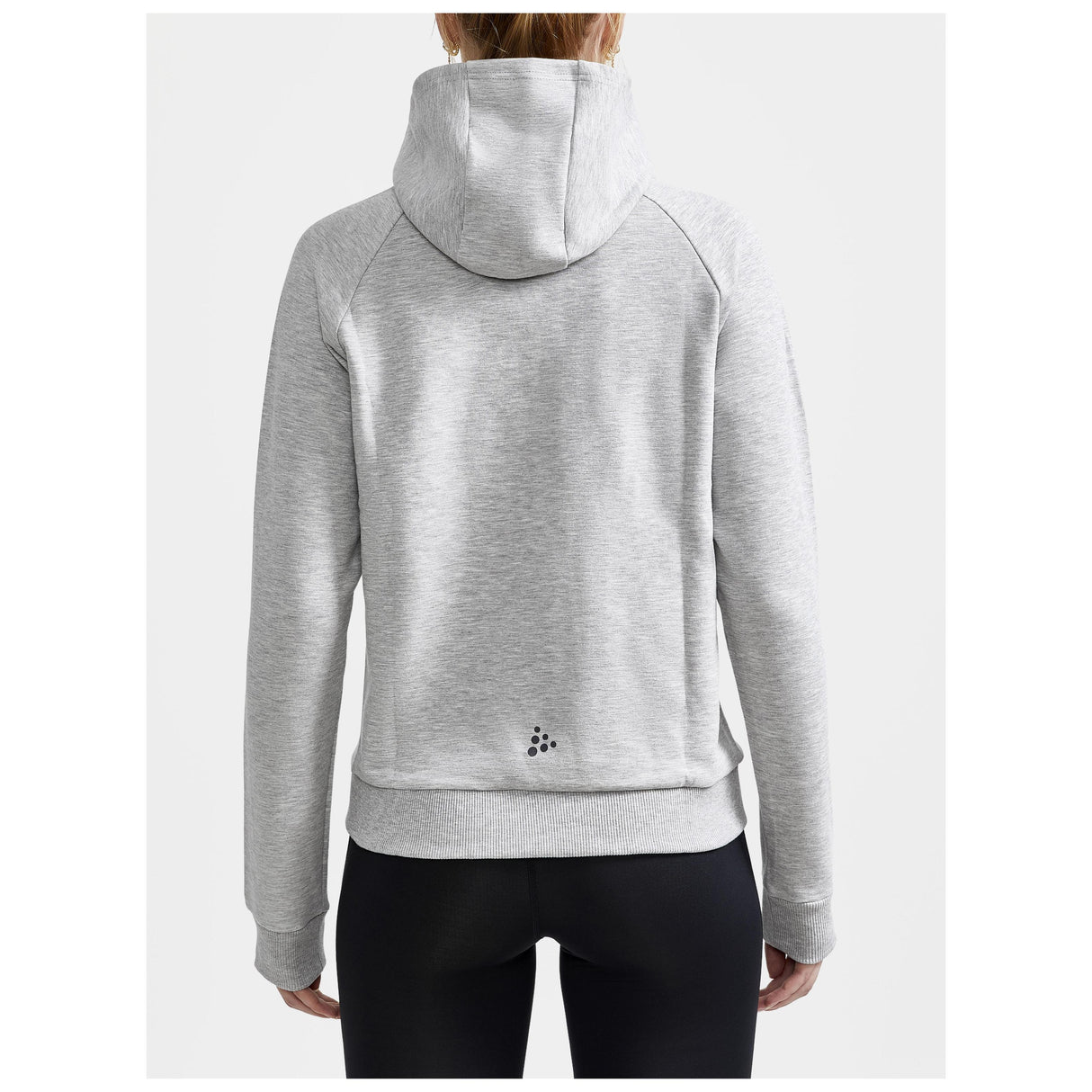 Core Soul Full Zip Hood W - Grey Melange - Closeup 3