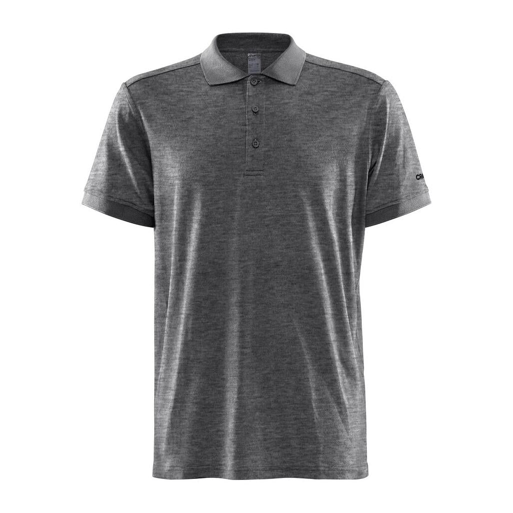 Core Blend Polo Shirt M - Dark Grey Melange - Front