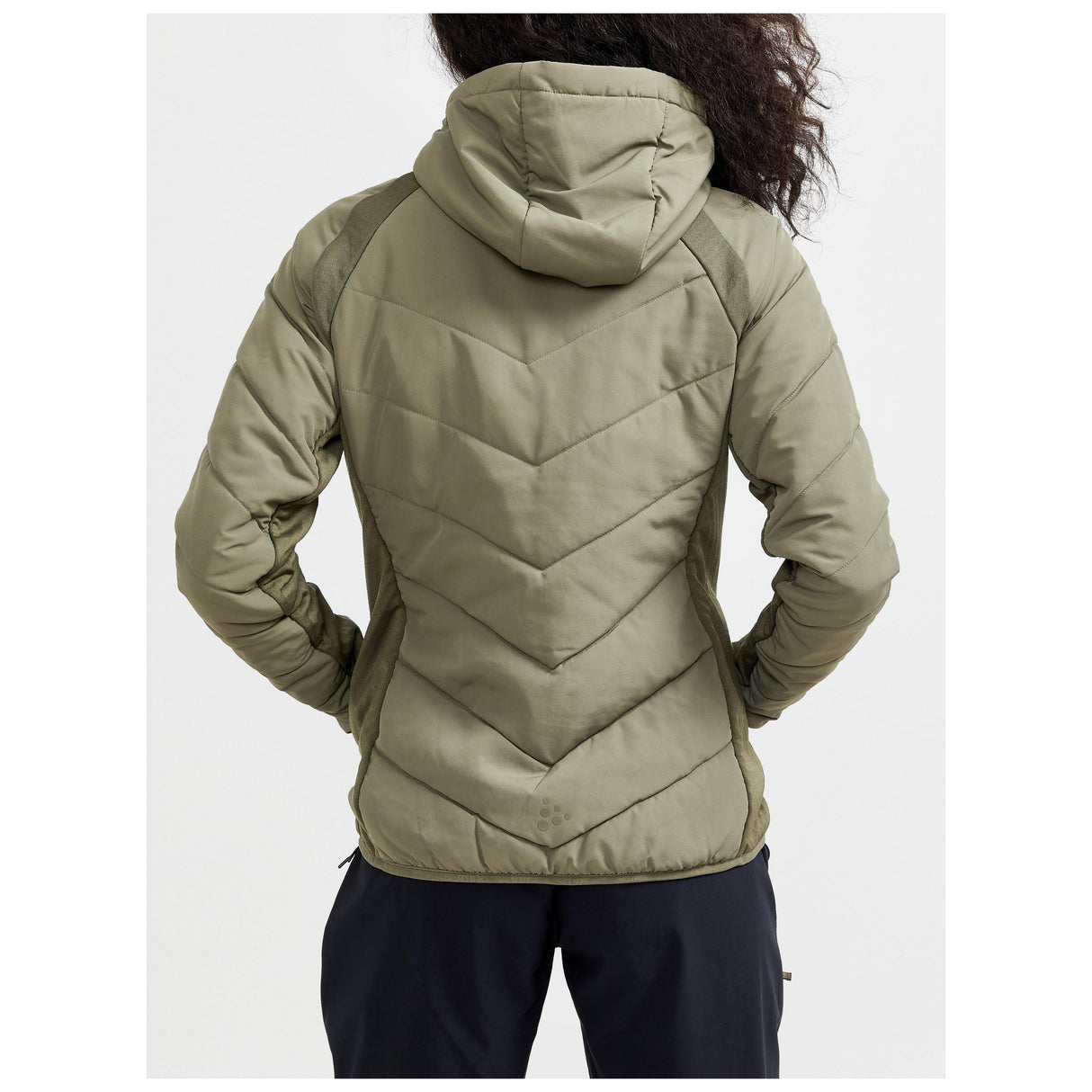 Adv Explore Hybrid Jacket W - Dark Green - Closeup 2