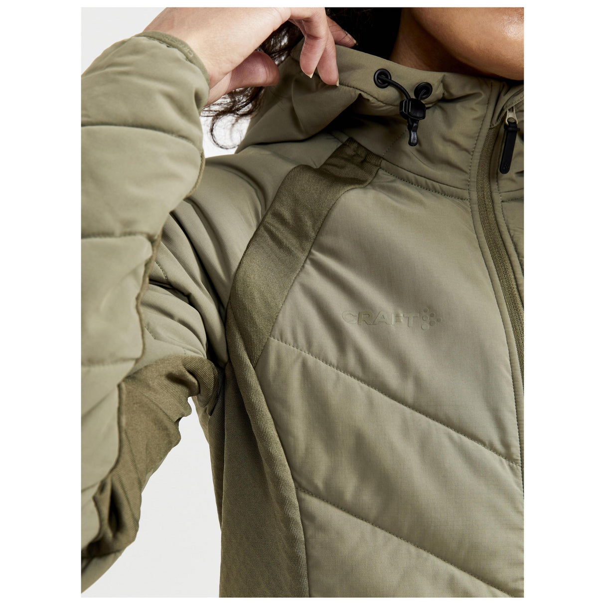 Adv Explore Hybrid Jacket W - Dark Green - Closeup 5