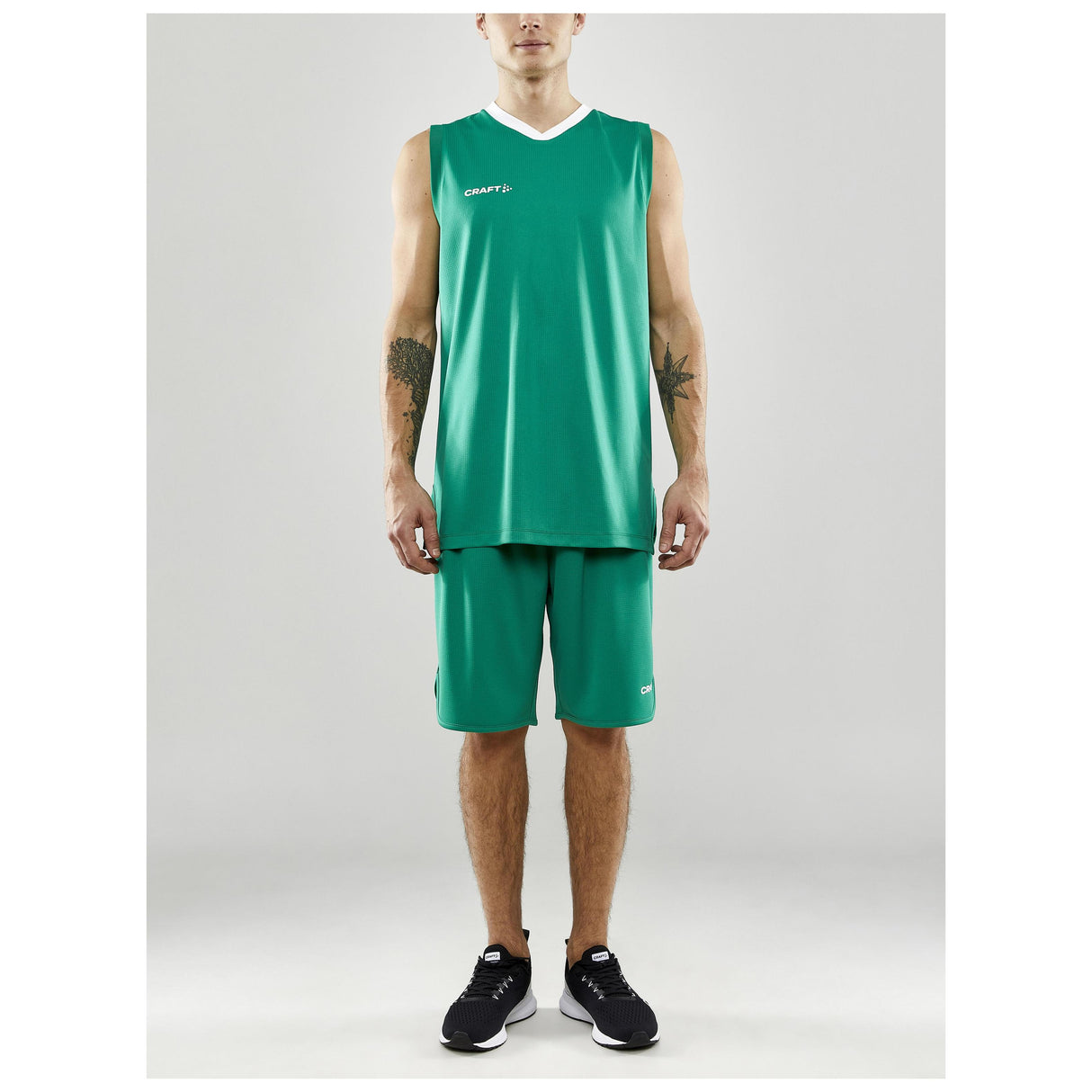 Progress Basket Singlet M - Green - Closeup 7