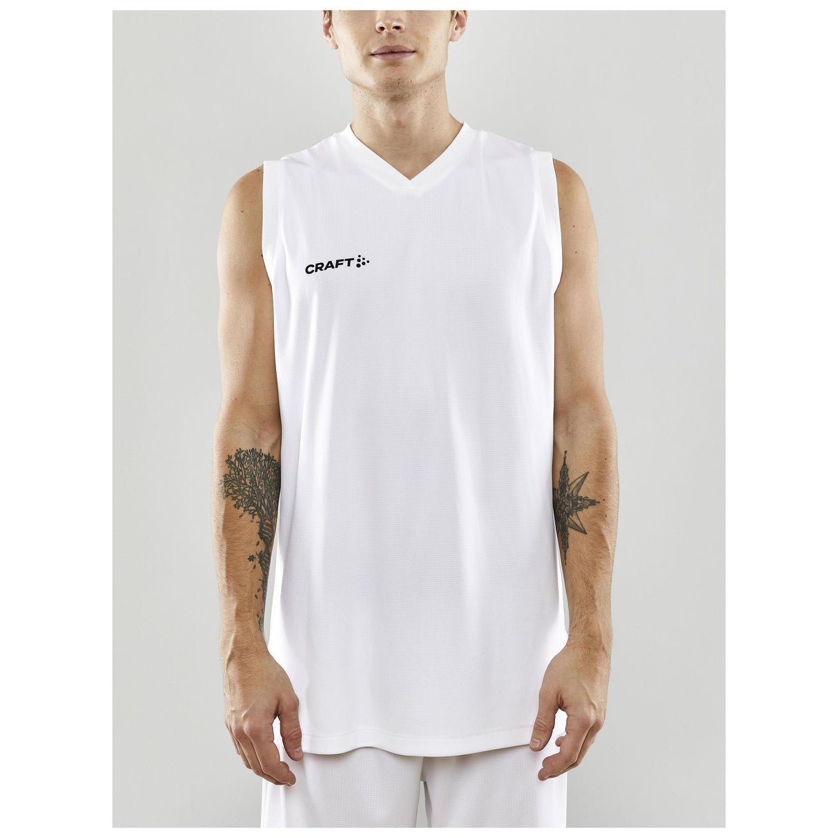 Progress Basket Singlet M - White - Closeup 1