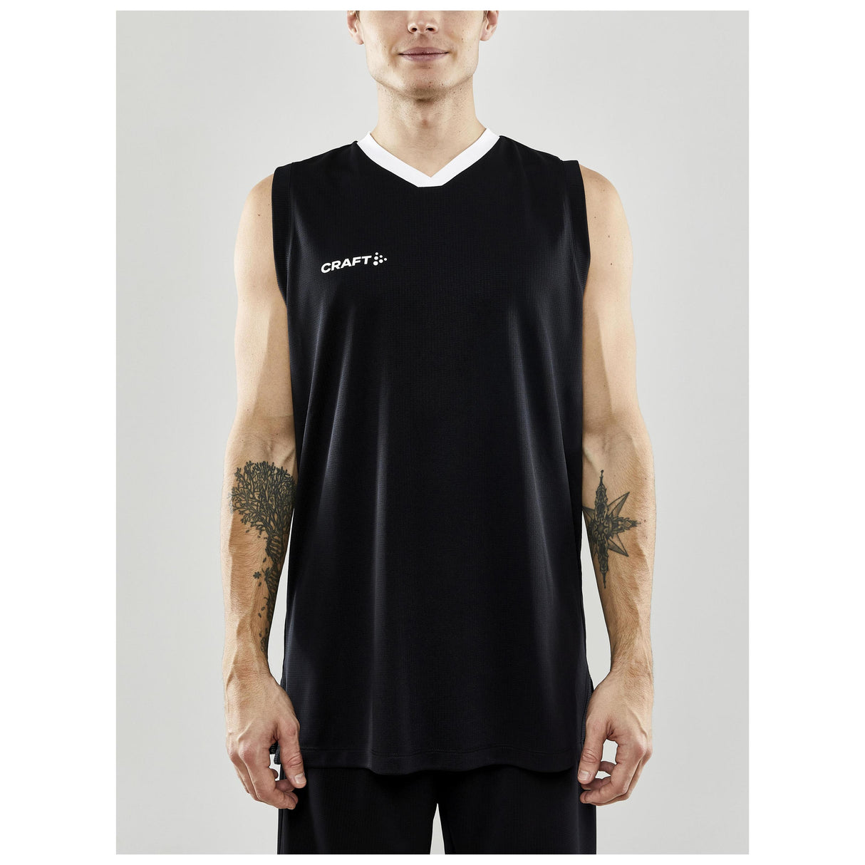 Progress Basket Singlet M - Black - Closeup 1