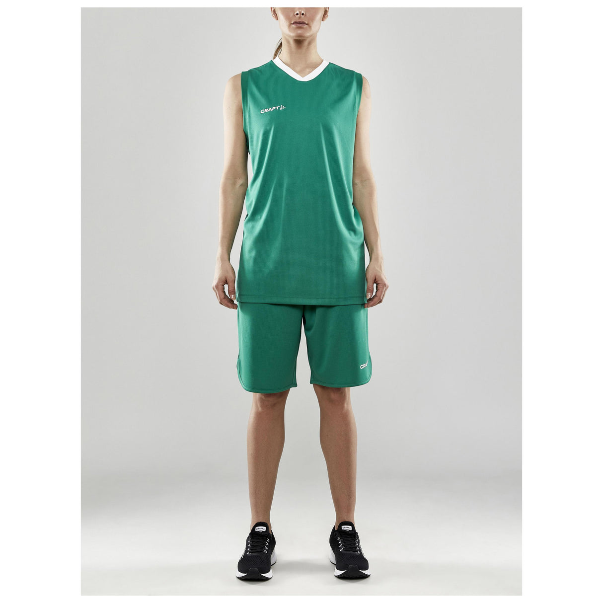 Progress Basket Singlet W - Green - Closeup 7