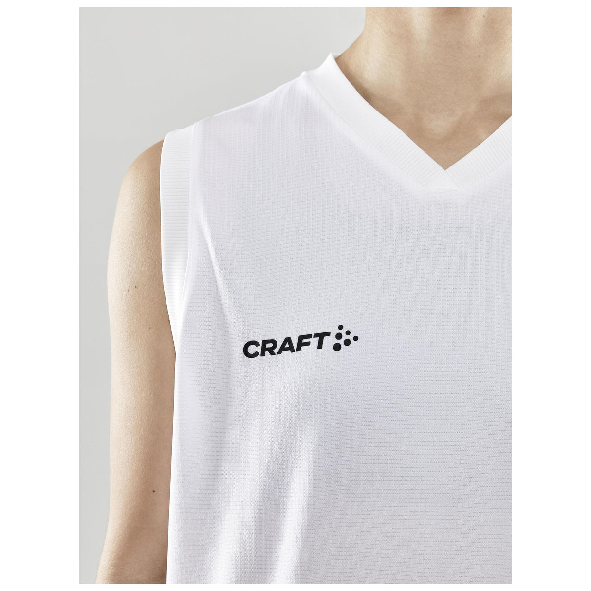 Progress Basket Singlet W - White - Closeup 4