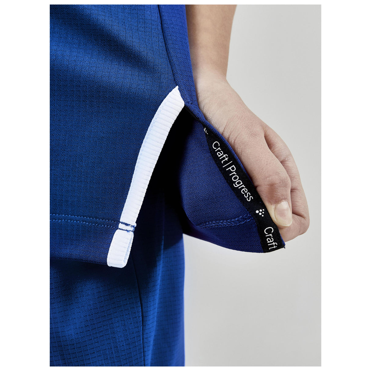 Progress Basket Singlet Jr - Cobalt - Closeup 4