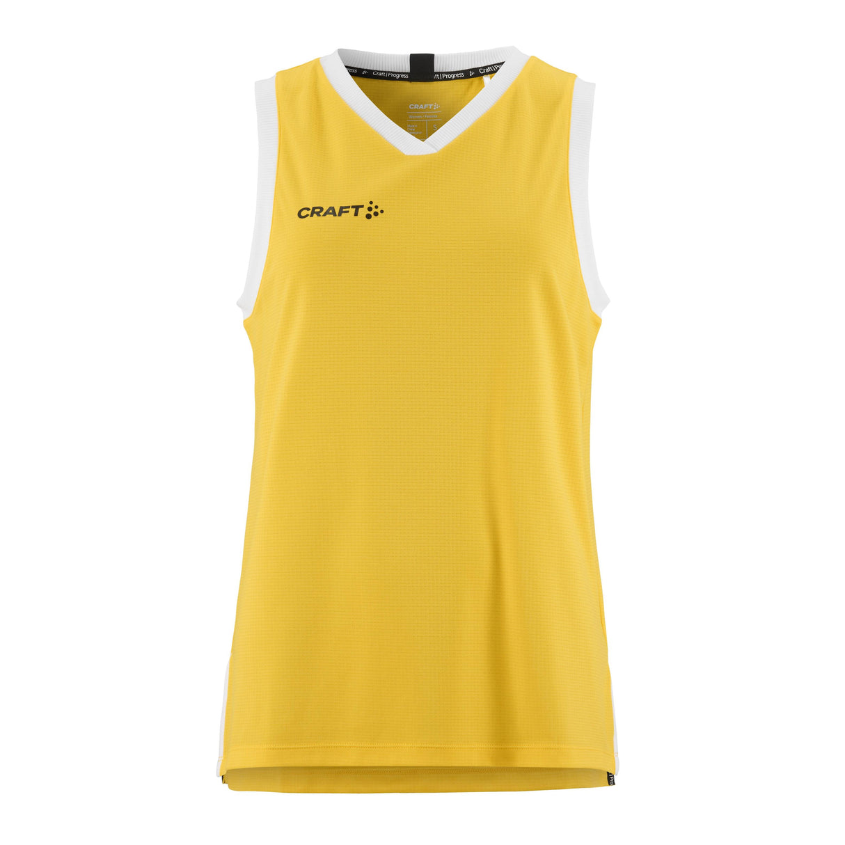Progress Basket Singlet Jr - Yellow - Front