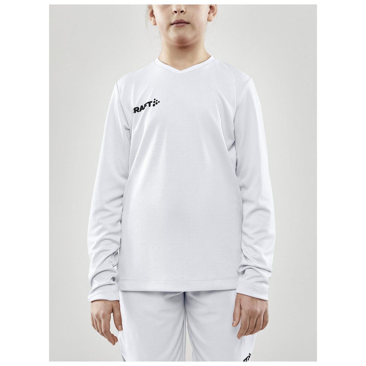Progress Ls Basket Jersey Jr - White - Closeup 1