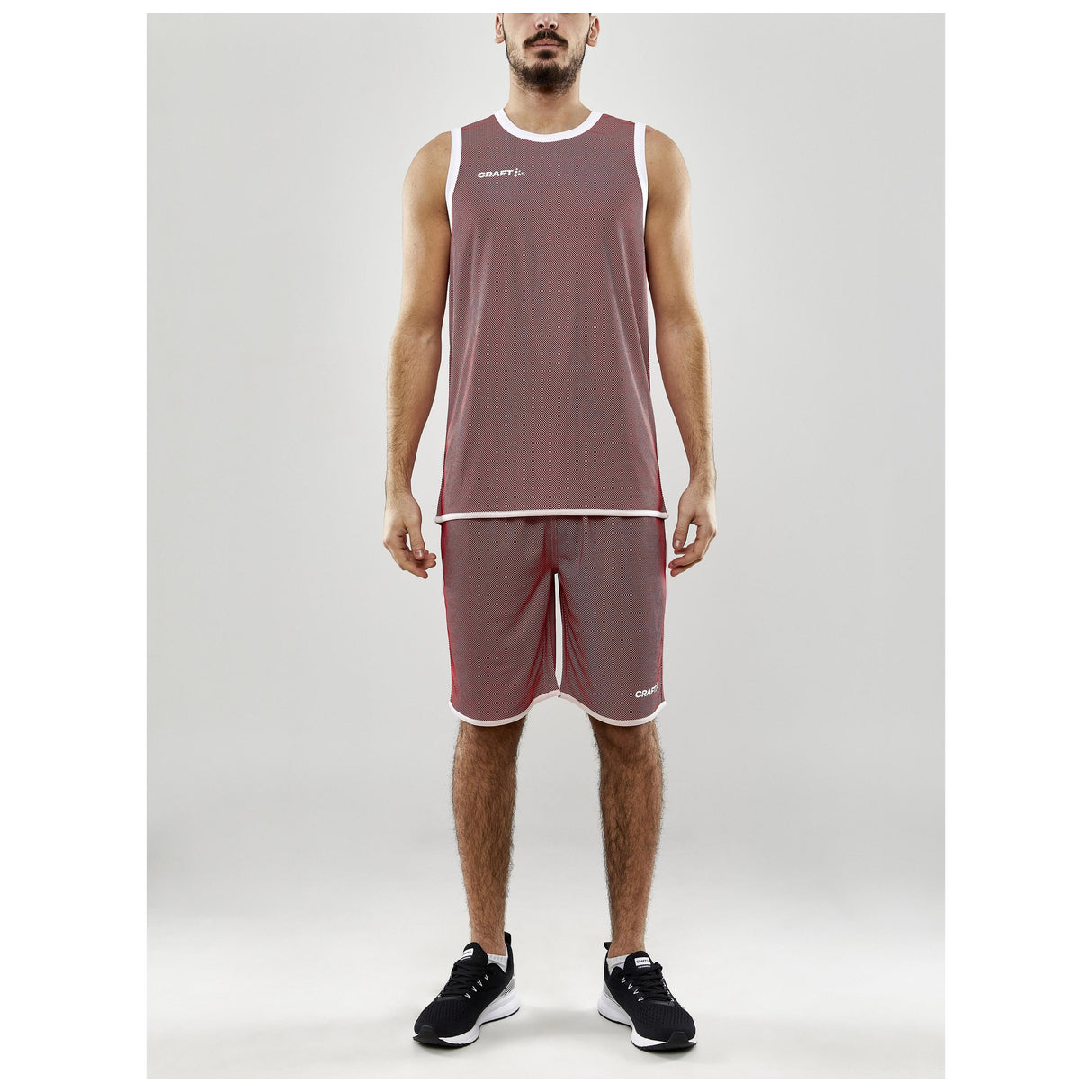 Progress Reversible Singlet M - Red/White - Closeup 4