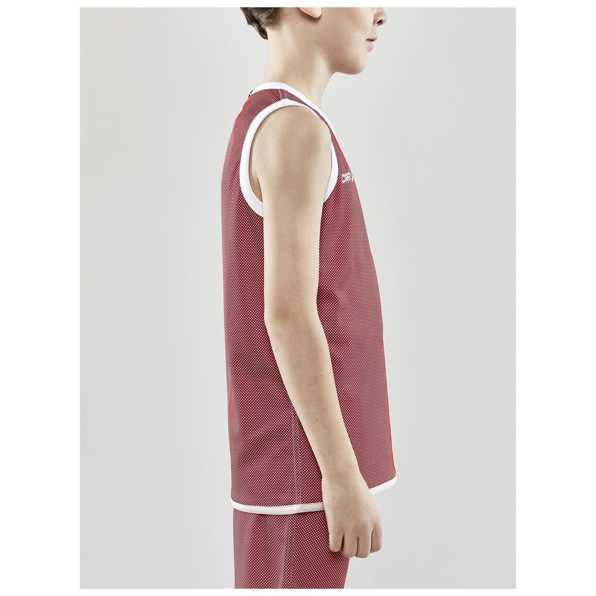 Progress Reversible Singlet Jr - Red/White - Closeup 2