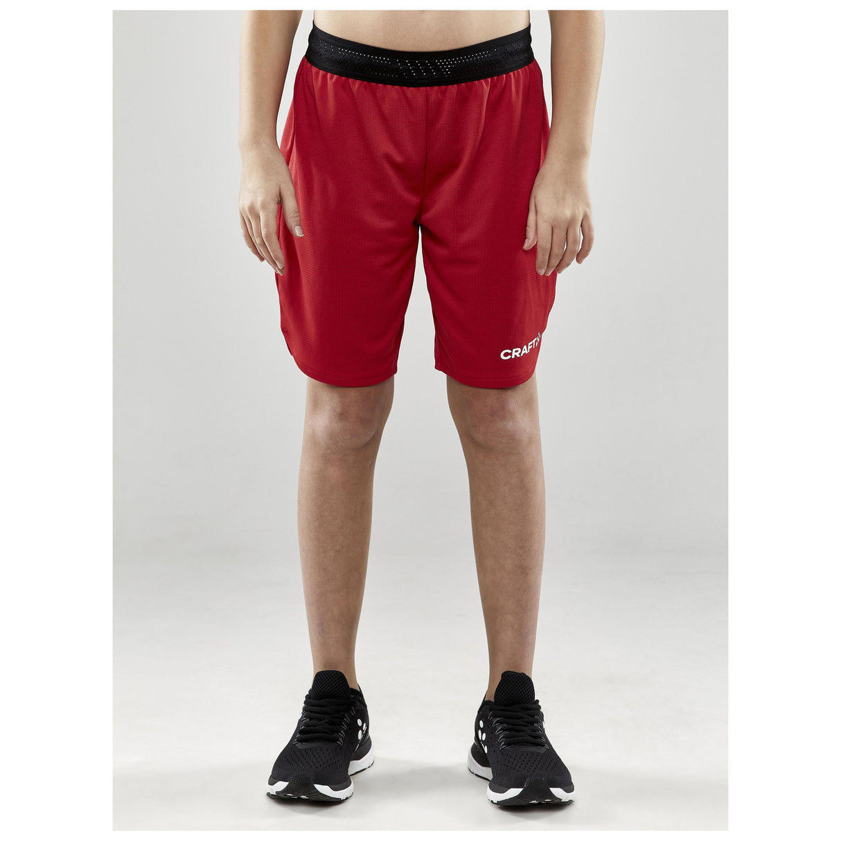 Progress Basket Shorts Jr - Red - Closeup 1