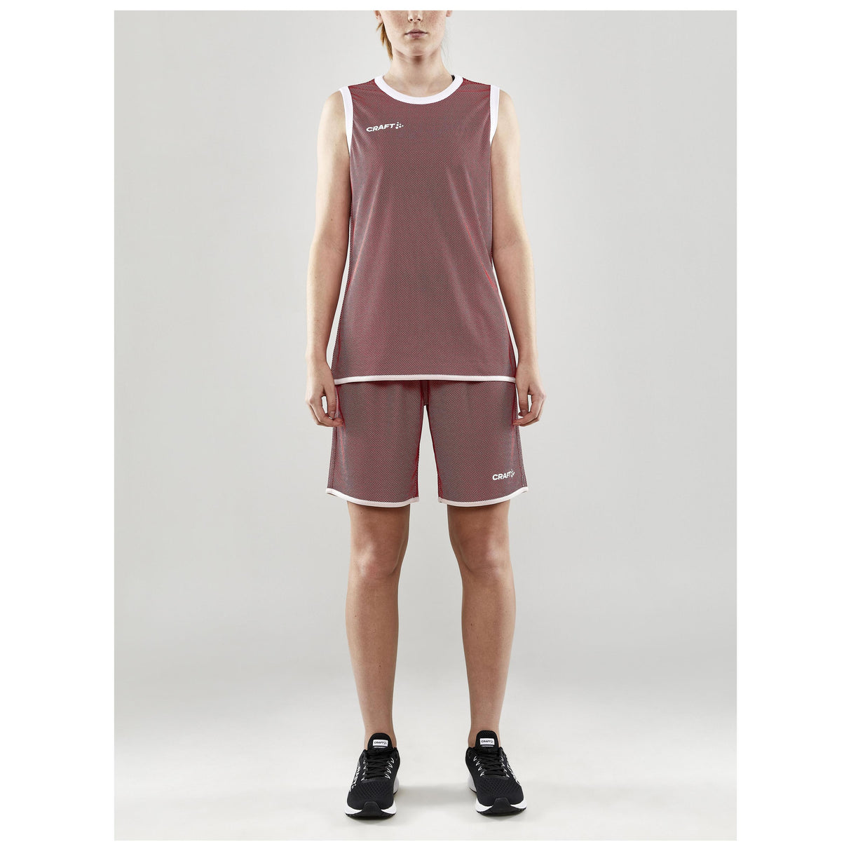 Progress Reversible Shorts W - Red/White - Closeup 8