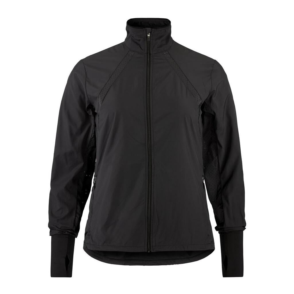 Adv Essence Wind Jacket W - Black - Front