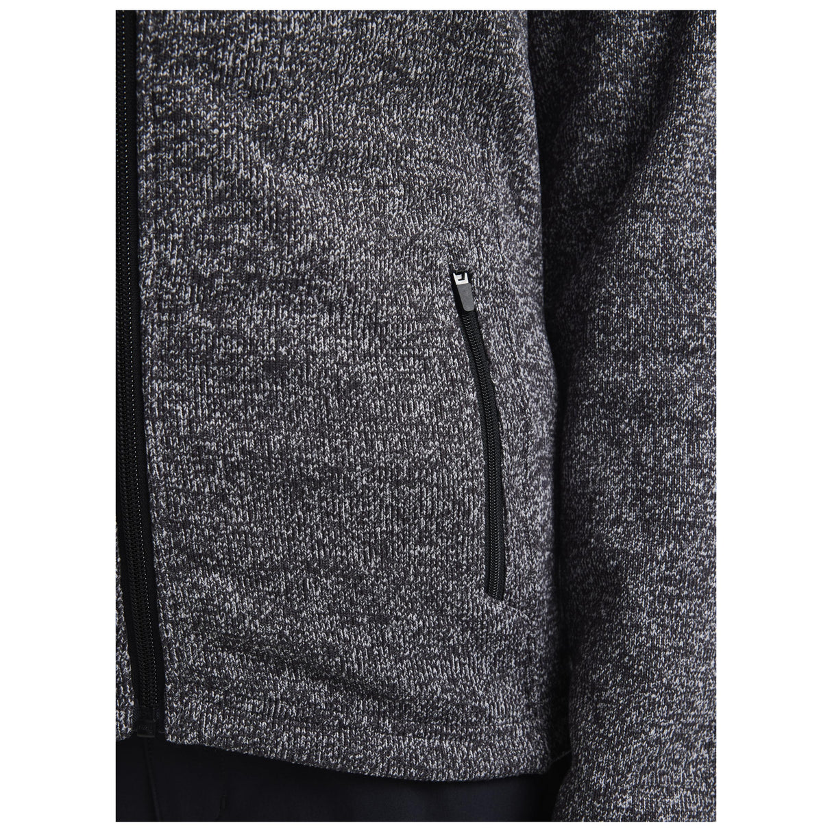 Adv Explore Heavy Fleece Jkt W - Black Melange - Closeup 4