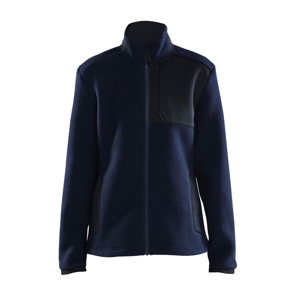 Adv Explore Pile Fleece Jkt W - Dark Blue/Black - Front