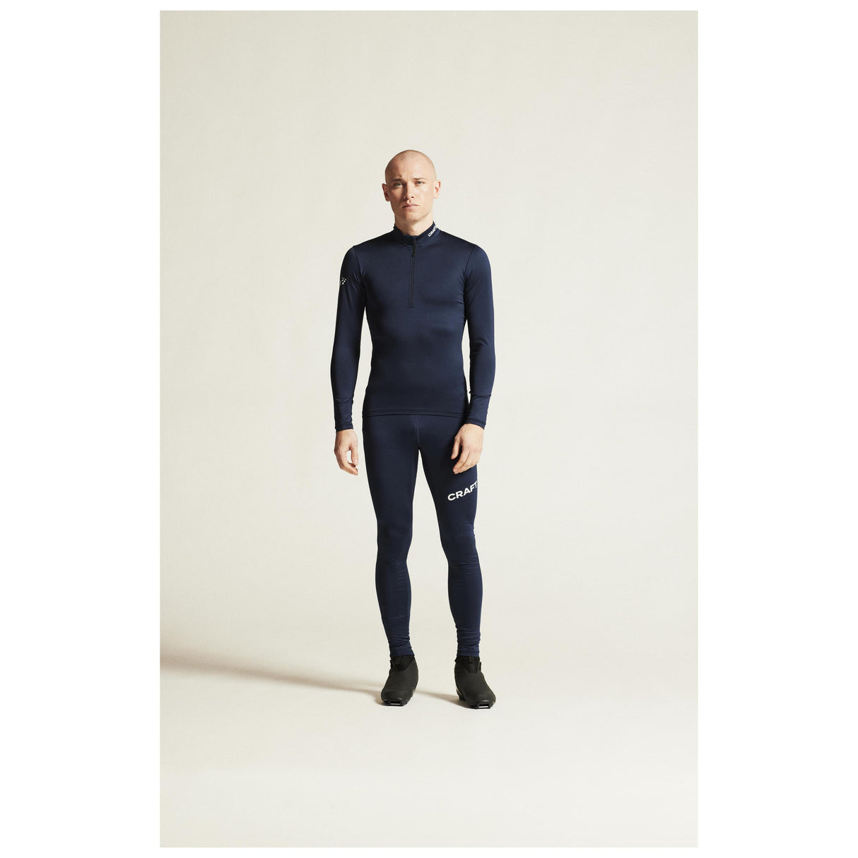 Adv Nordic Ski Club Tights M - Dark Blue/White - Closeup 1