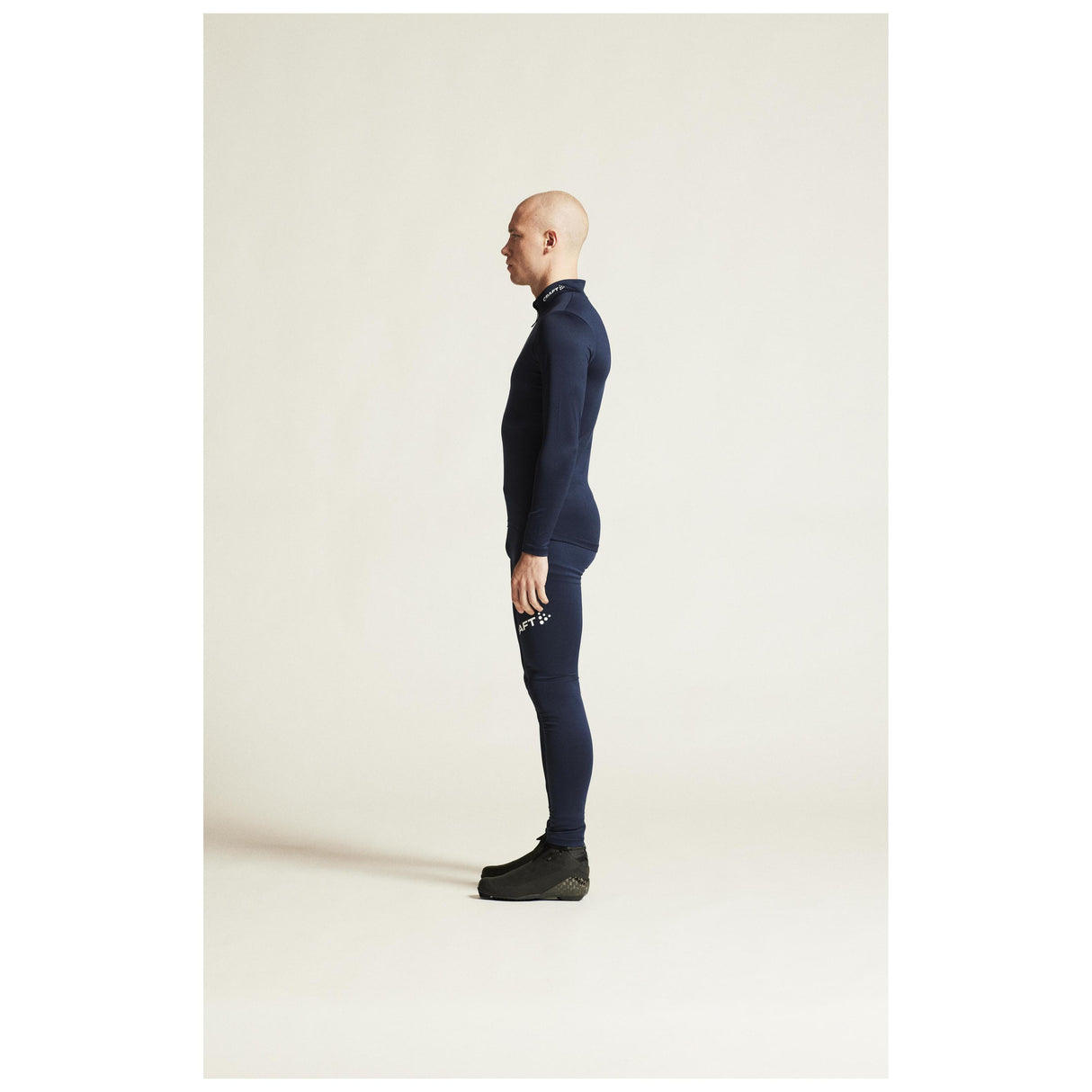 Adv Nordic Ski Club Tights M - Dark Blue/White - Closeup 3