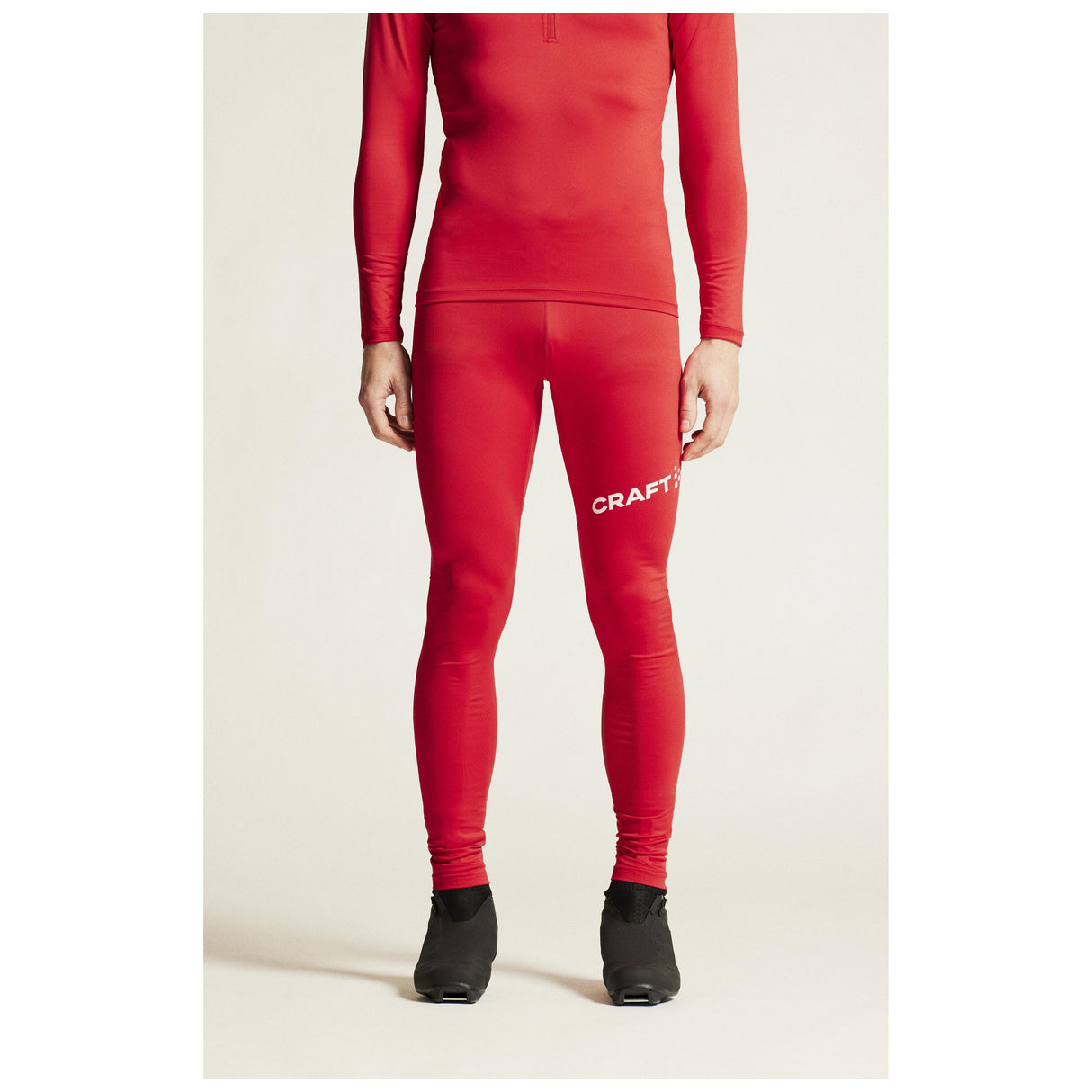 Adv Nordic Ski Club Tights M - Red/White - Closeup 5