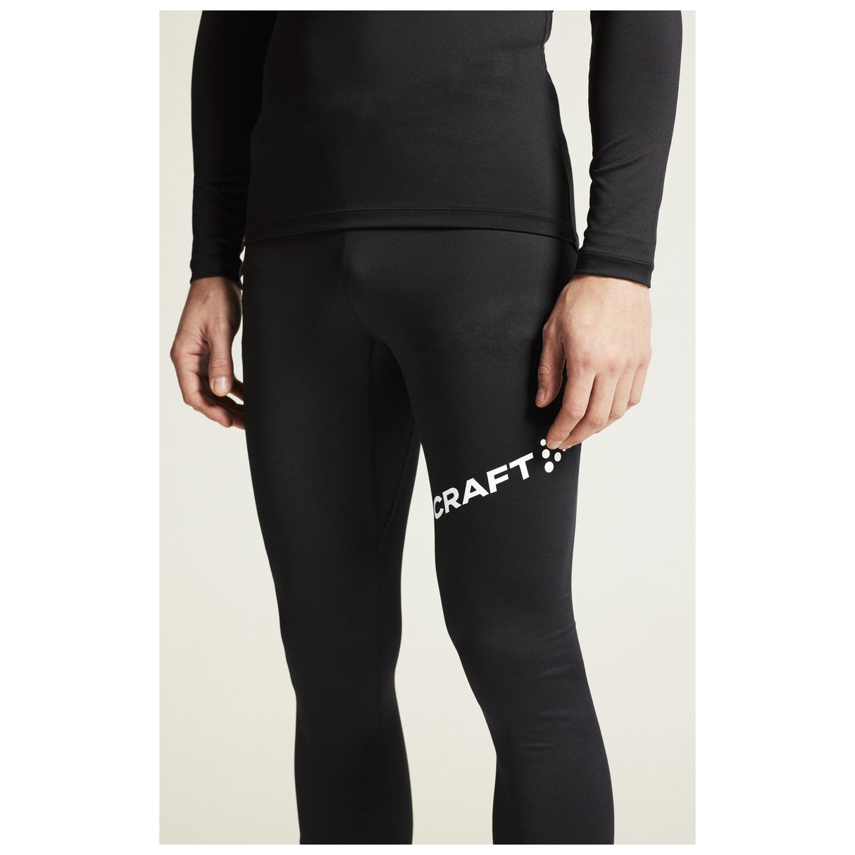 Adv Nordic Ski Club Tights M - Black/White - Closeup 6