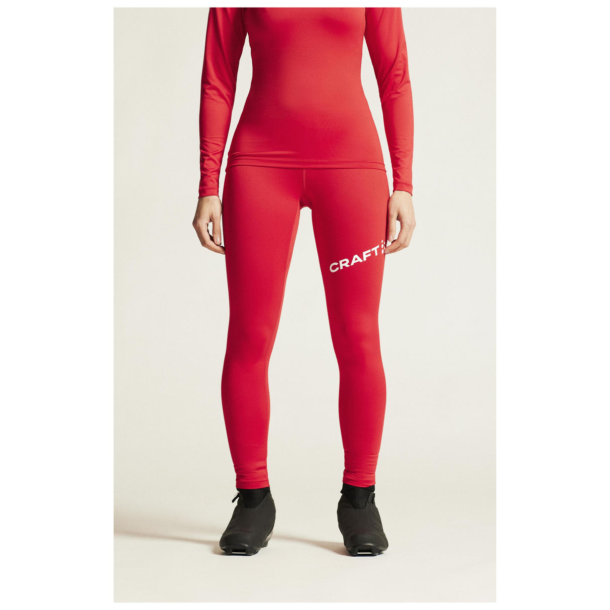 Adv Nordic Ski Club Tights W - Red/White - Closeup 5