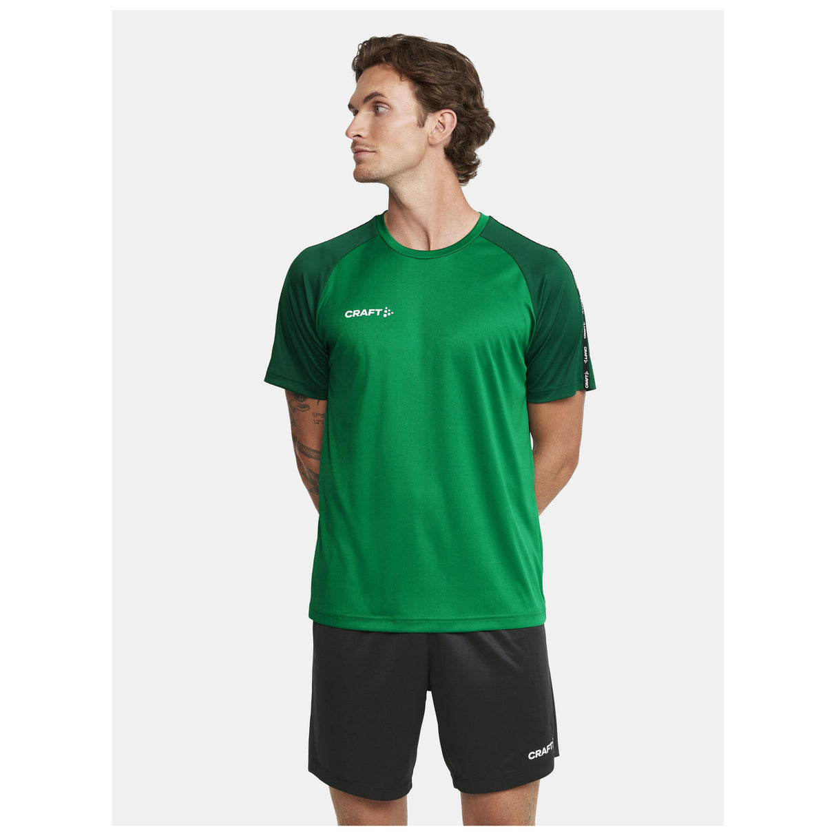 Squad Go Contrast Jersey M - Green/Ivy - Closeup 1