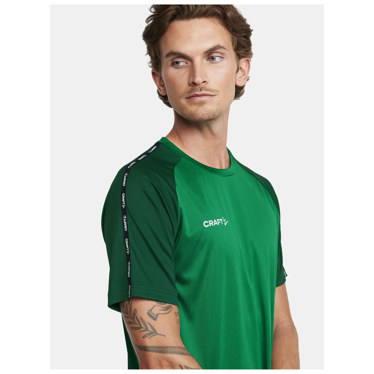 Squad Go Contrast Jersey M - Green/Ivy - Closeup 4