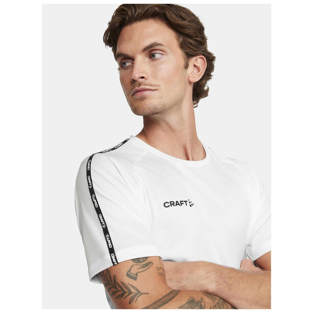 Squad Go Contrast Jersey M - White - Closeup 4