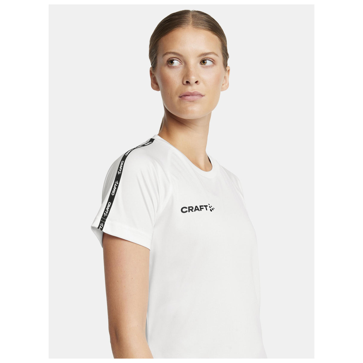 Squad Go Contrast Jersey W - White - Closeup 4