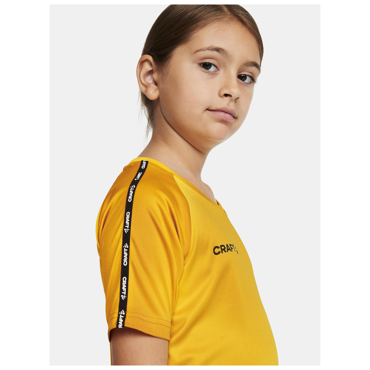Squad Go Contrast Jersey Jr - Yellow/Golden - Closeup 5