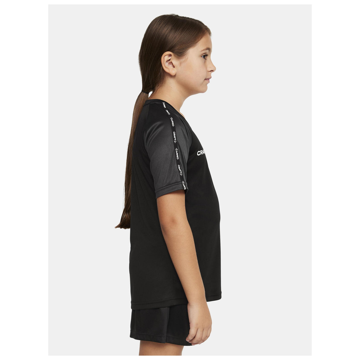 Squad Go Contrast Jersey Jr - Black - Closeup 2