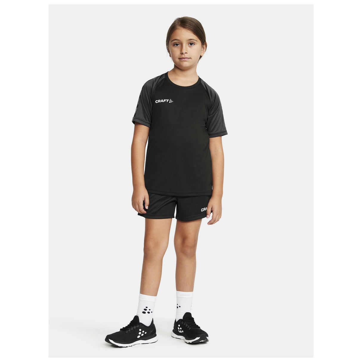 Squad Go Contrast Jersey Jr - Black - Closeup 4