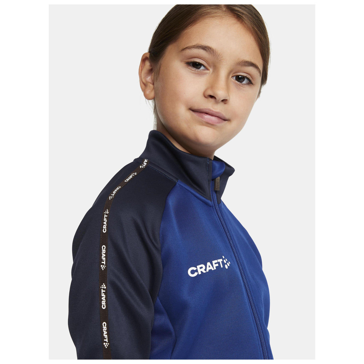 Squad 2.0 Full Zip Jr - Club Cobolt/Navy - Closeup 4