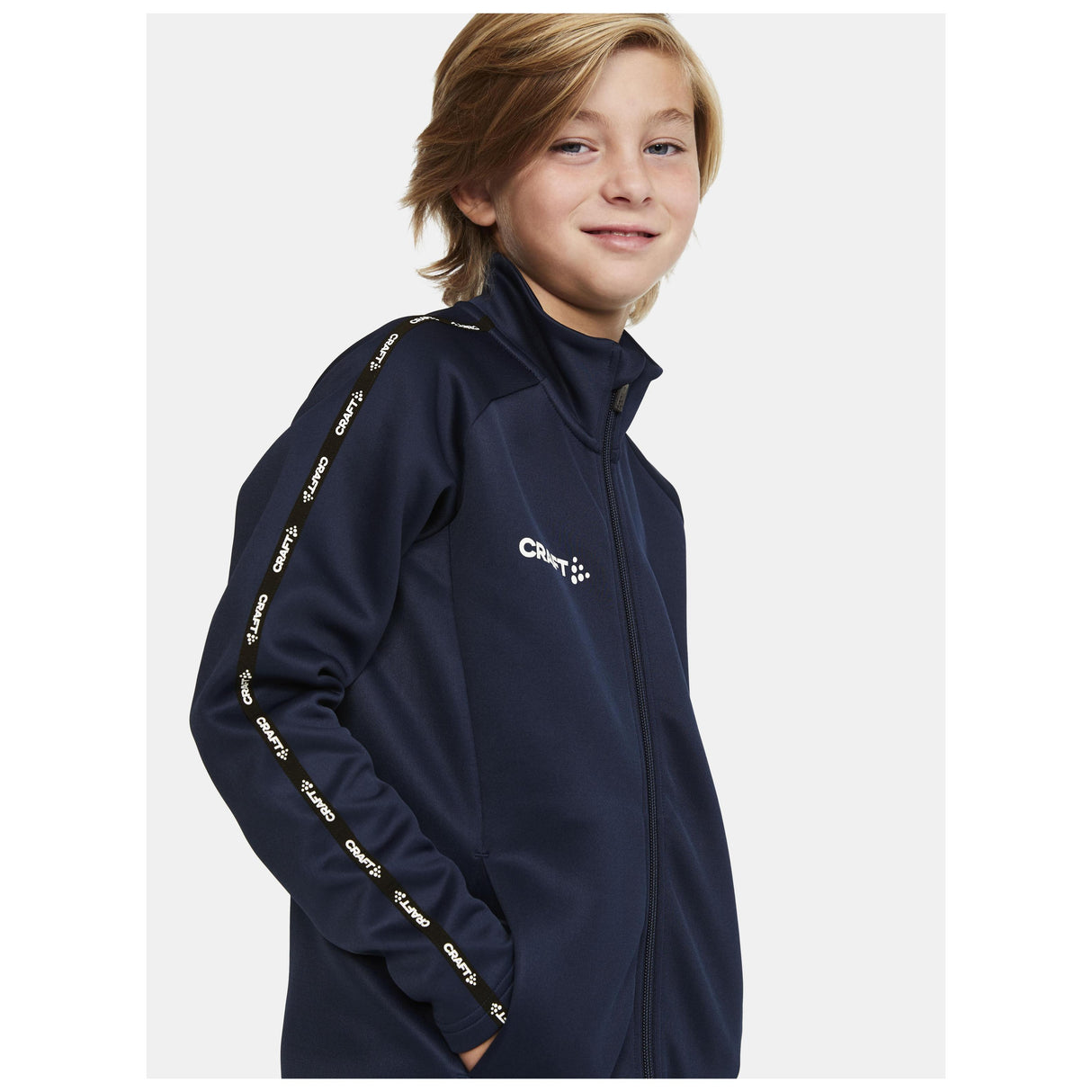 Squad 2.0 Full Zip Jr - Navy - Closeup 5