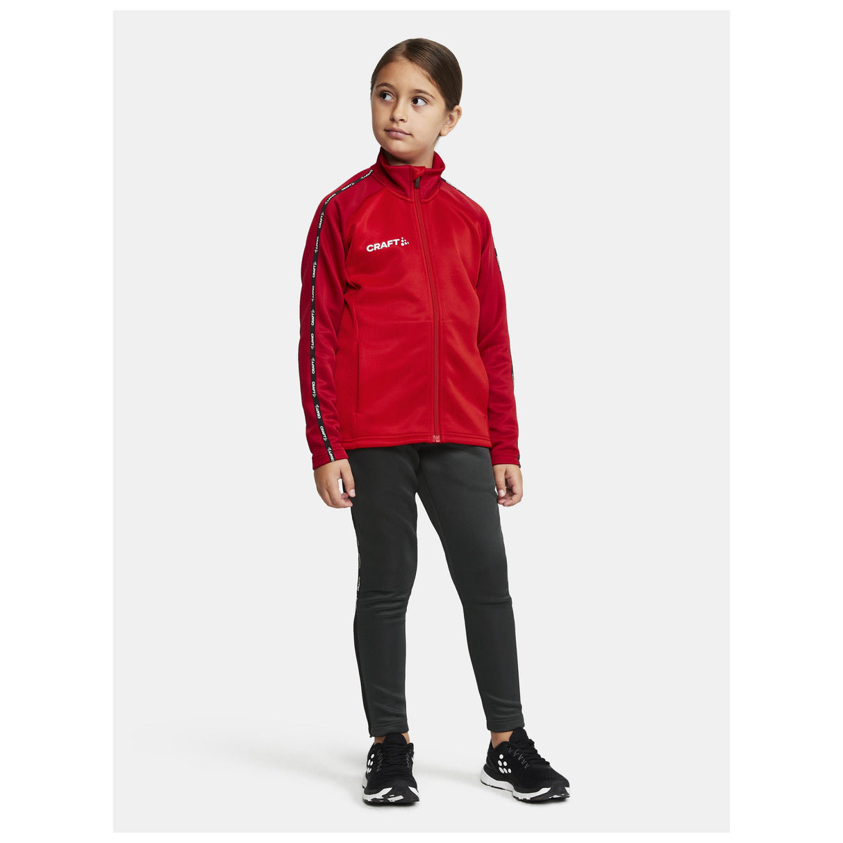 Squad 2.0 Full Zip Jr - Red - Closeup 7