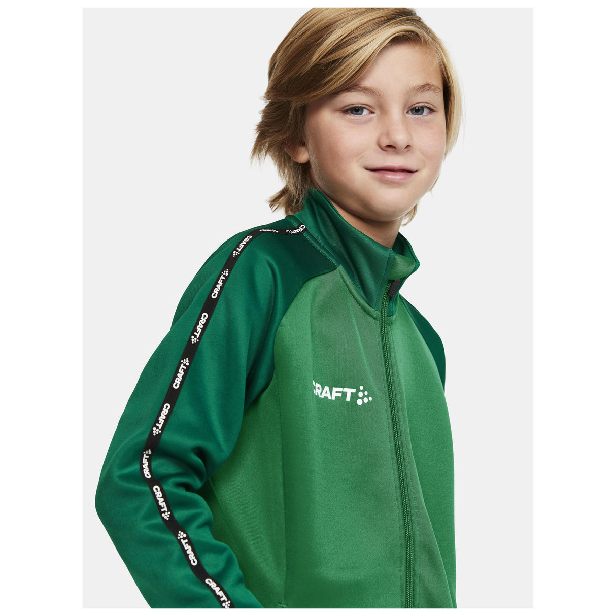 Squad 2.0 Full Zip Jr - Green/Ivy - Closeup 4