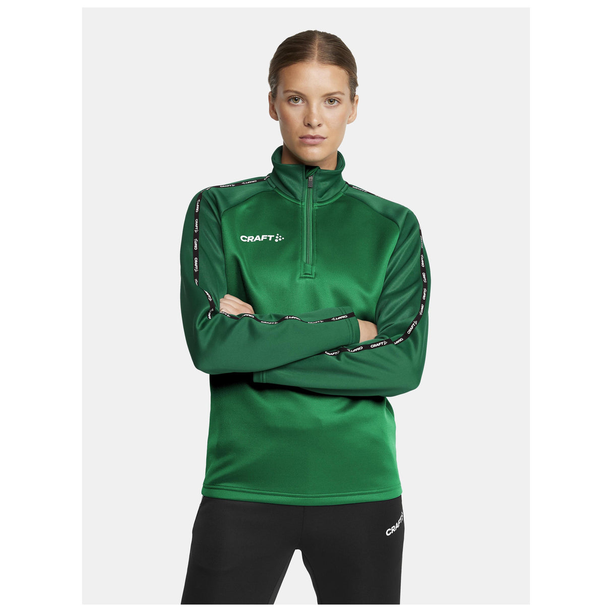Squad 2.0 Half Zip W - Green/Ivy - Closeup 1