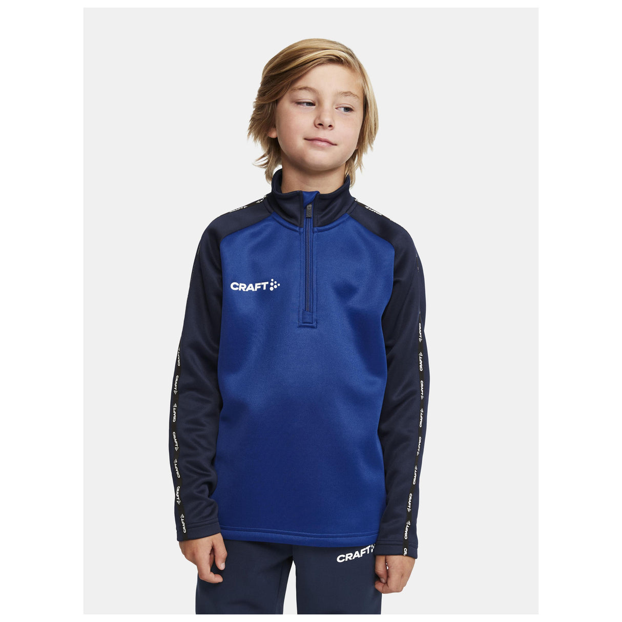 Squad 2.0 Half Zip Jr - Club Cobolt/Navy - Closeup 1
